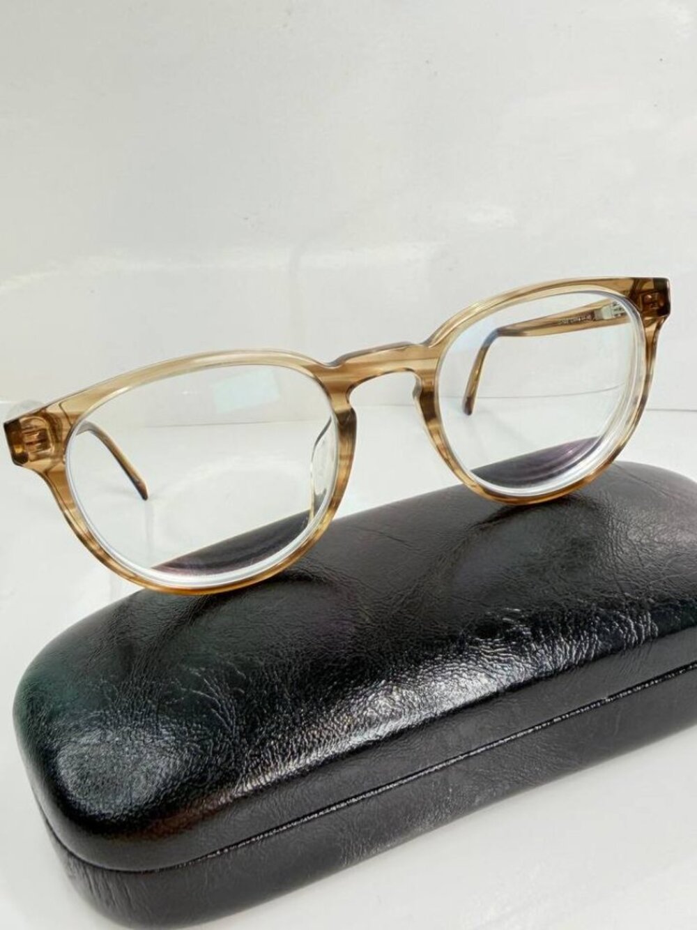 Warby Parker Round Eyeglasses – Crystal Brown – 51-20-140